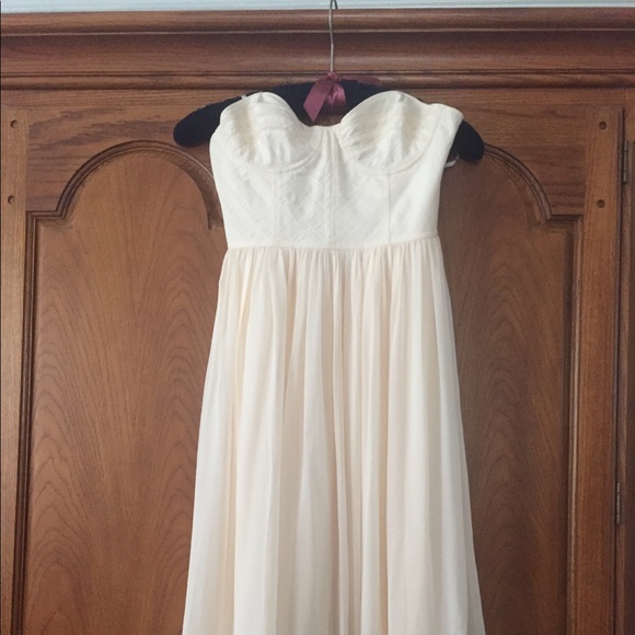 Strapless Corset Blush Dress | Sz 4 |  Bust 14” | 12.5” Waist  | 34” Length - Picture 2 of 5